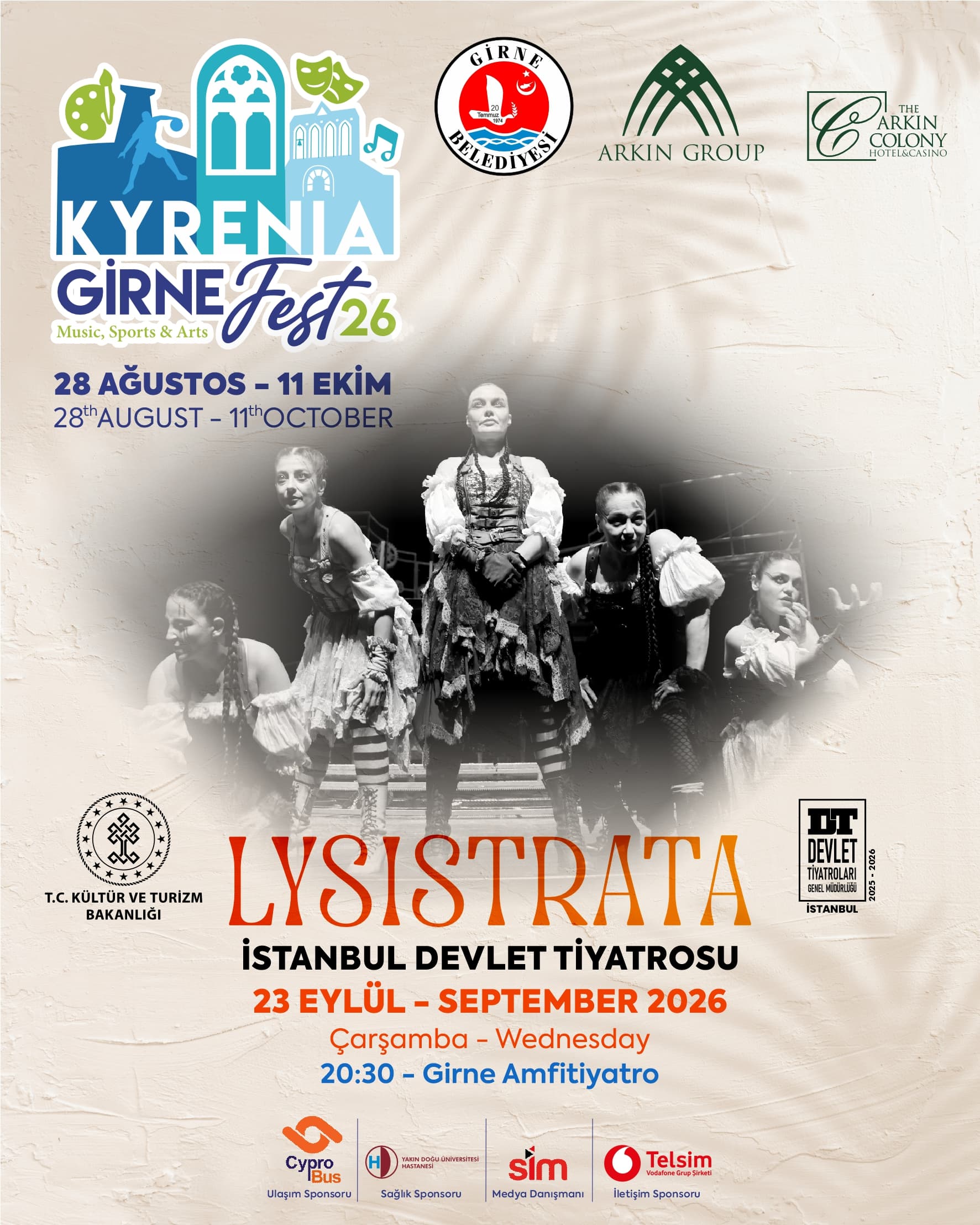 LYSISTRATA x İSTANBUL DEVLET TİYATROSU Biletleri - GİRNE AMFİ TİYATRO