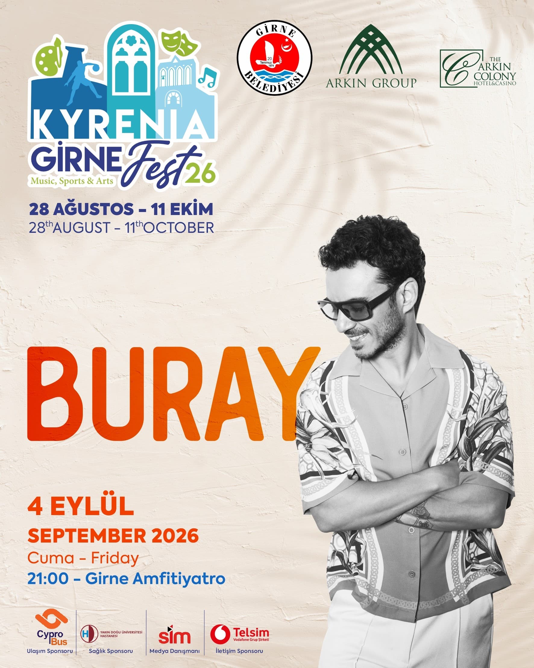 BURAY X GİRNEFEST26 Biletleri - GİRNE AMFİ TİYATRO