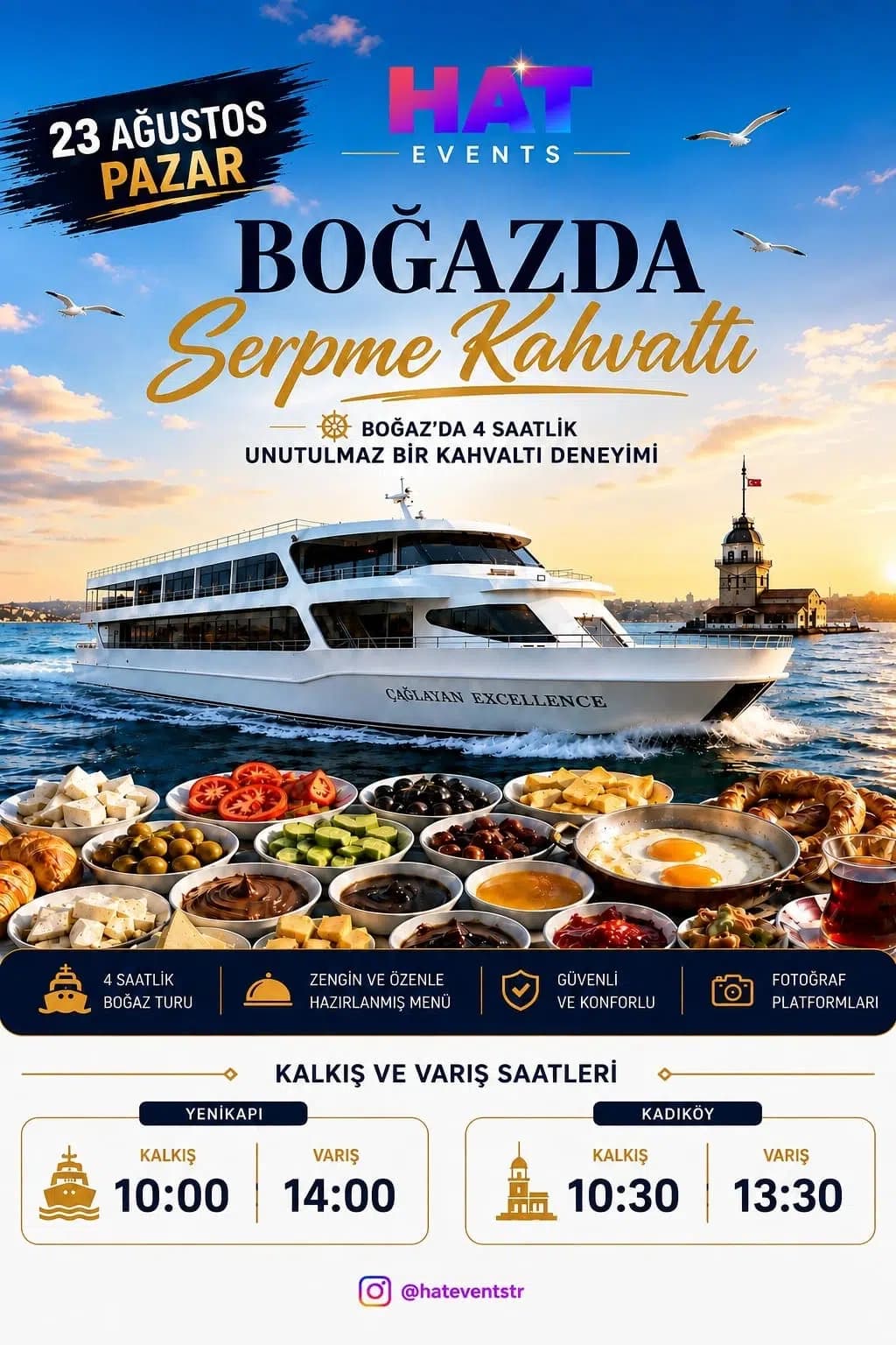 23 Ağustos Boğazda Serpme Kahvaltı