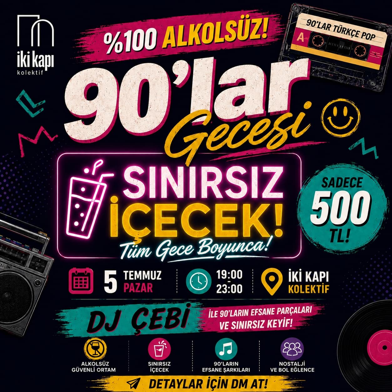 ALKOLSÜZ 90’LAR GECESİ