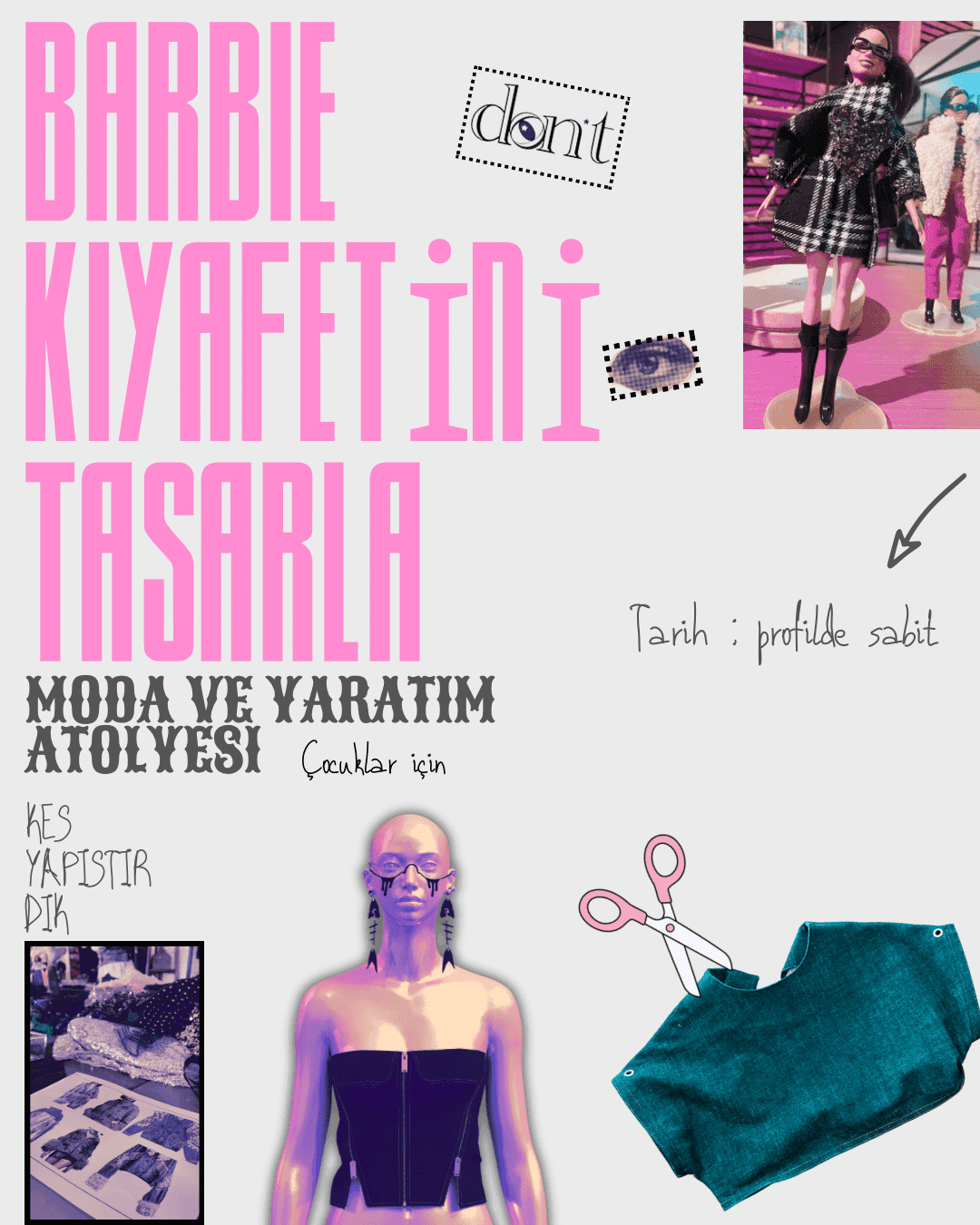 Barbie Kıyafetini Tasarla Atölyesi (Çocuklar için)