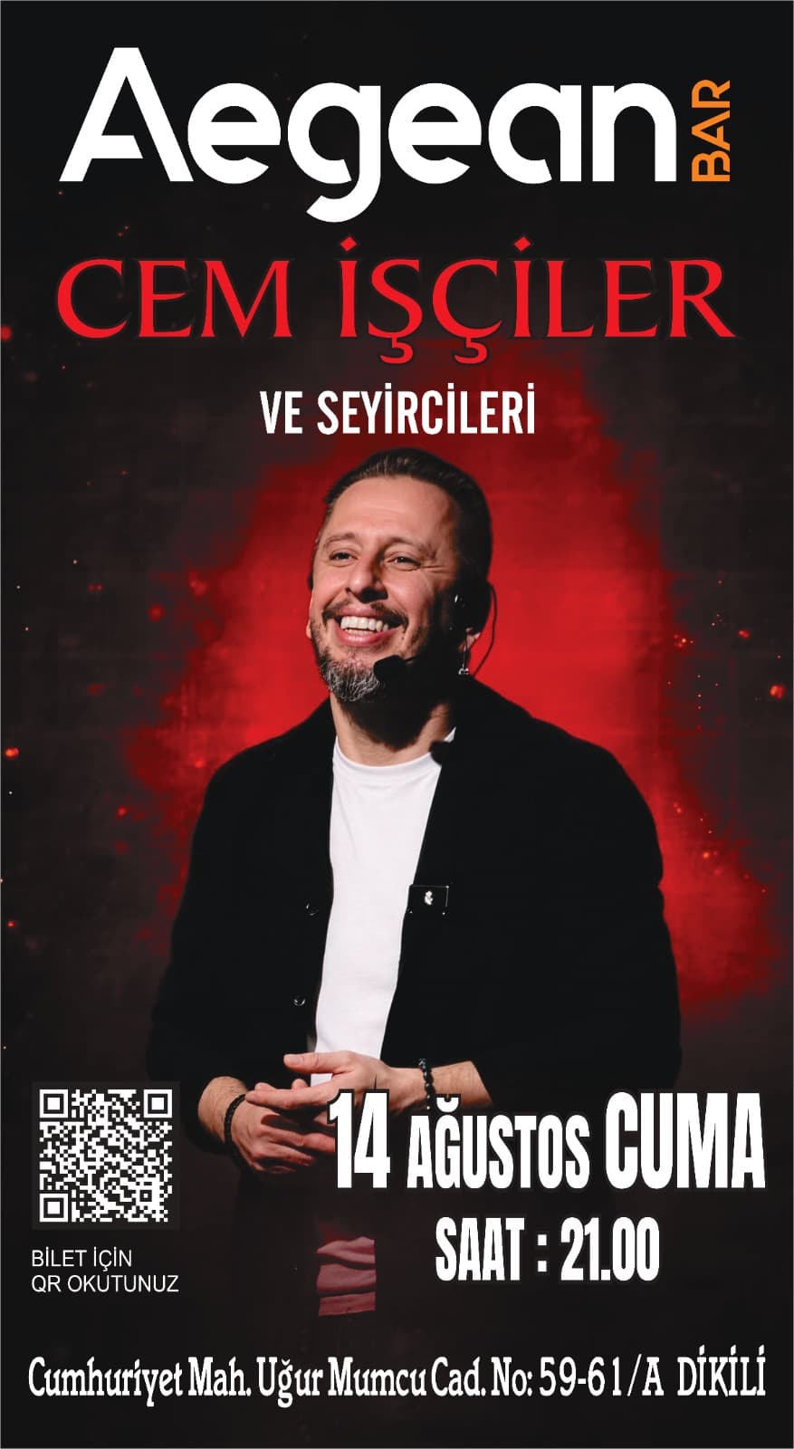 Cem İşçiler ile Stand Up Show Biletleri - AEGEAN BAR