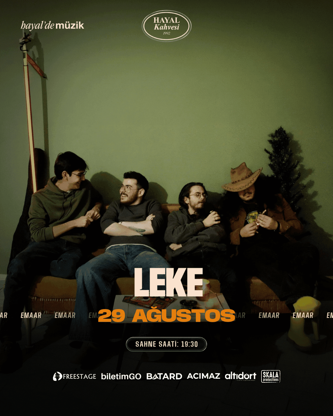 LEKE KONSERİ Biletleri - HAYAL KAHVESİ EMAAR