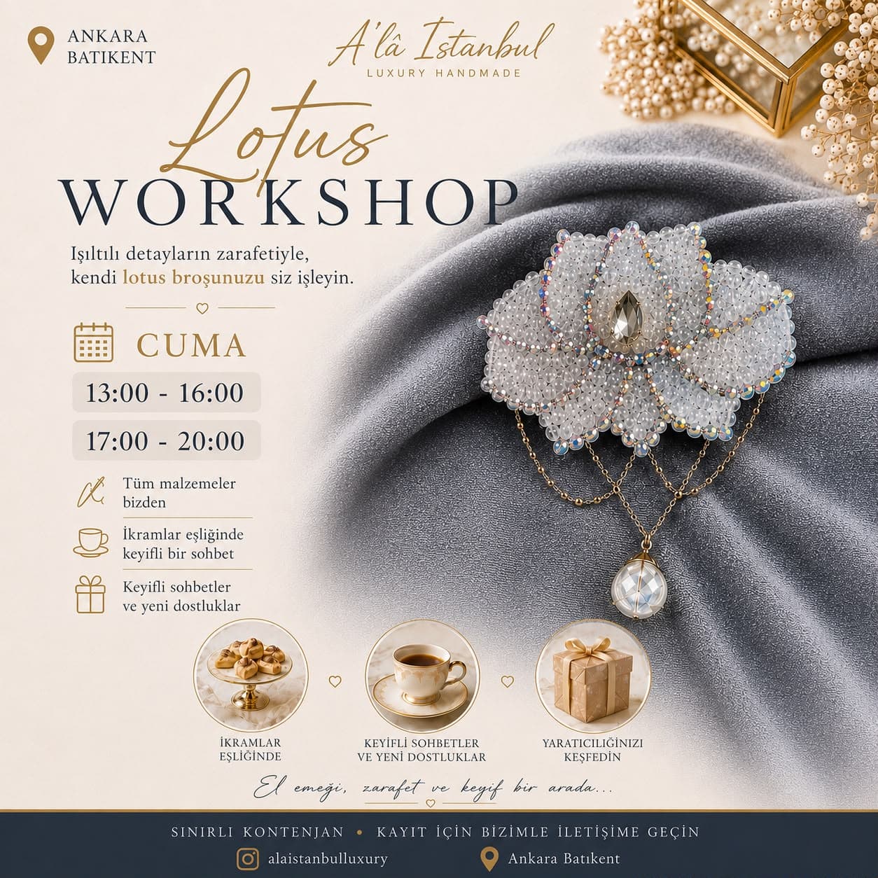 Lotus Broş Workshop