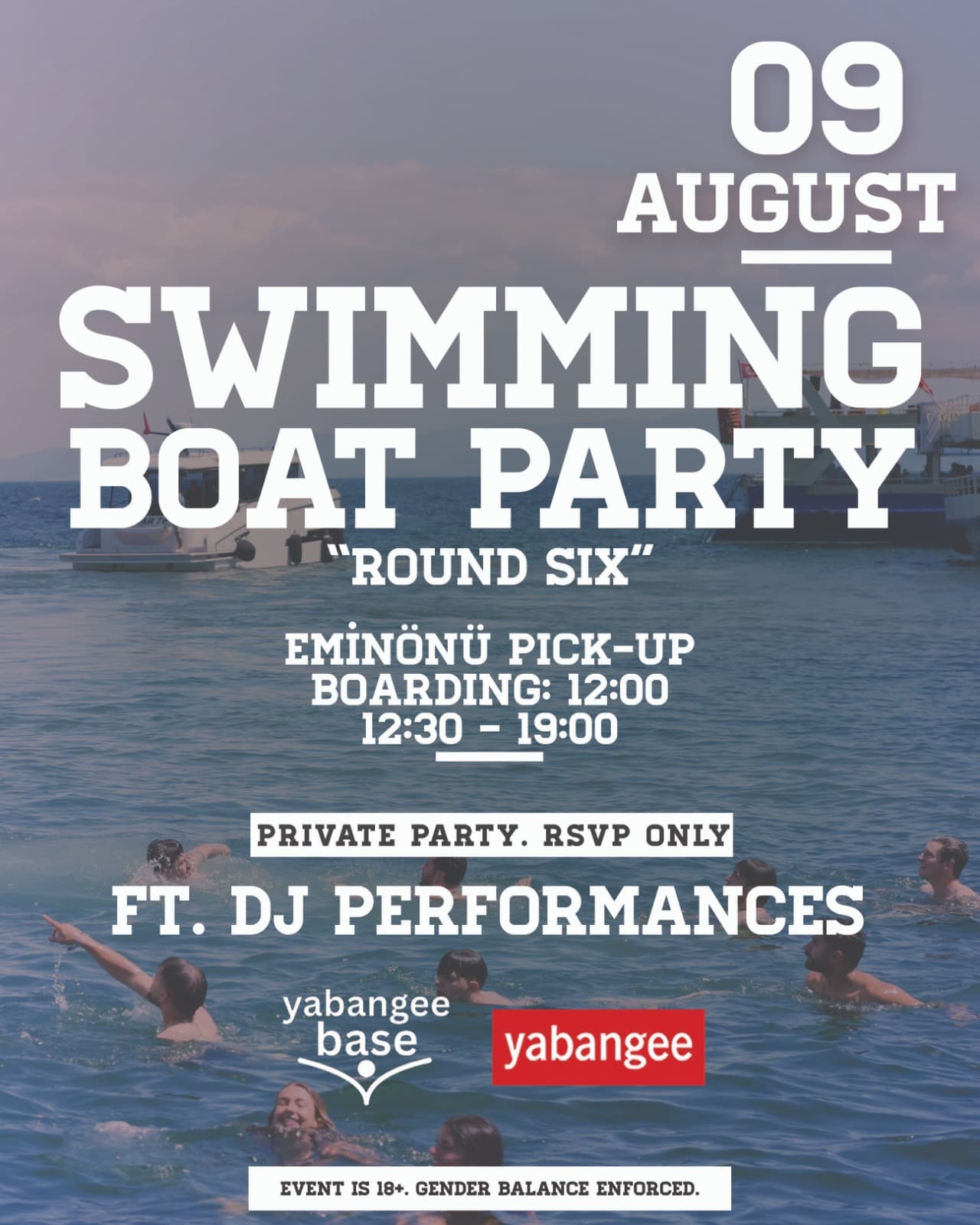 Swimming Boat Party – Round 6 Biletleri - KARAKÖY İSKELESİ