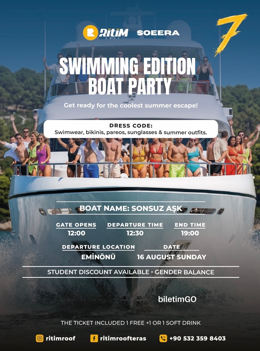 SWIMMING EDITION BOAT PARTY 7