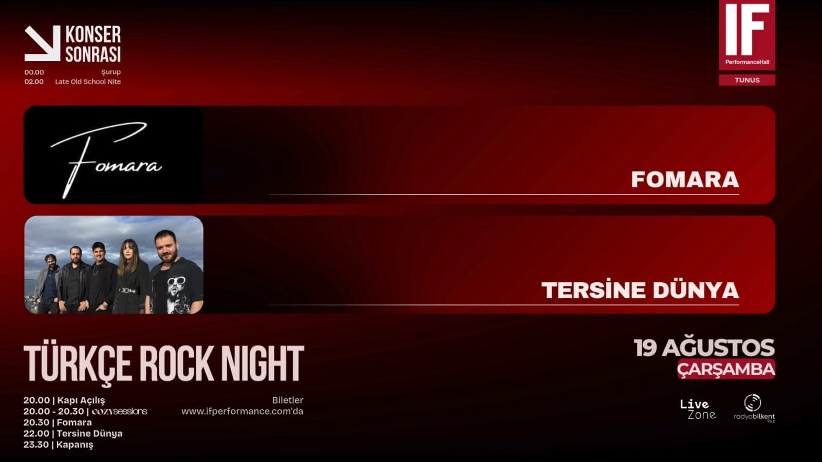 TÜRKÇE ROCK NIGHT (IF Performance Tunus)