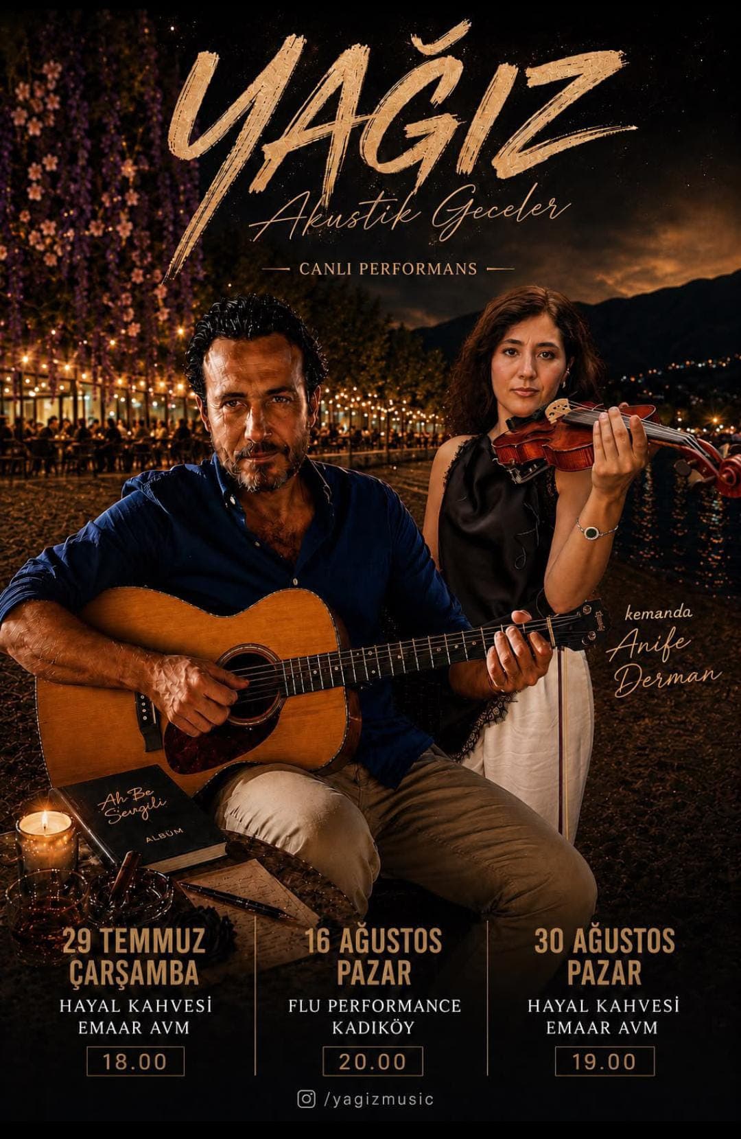 YAĞIZ BAĞCIGİL KONSERİ 30 AĞUSTOS