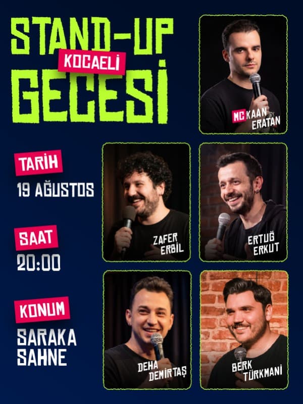 4’lü Stand-Up Gecesi Biletleri - SARAKA KÜLTÜR SANAT MERKEZİ