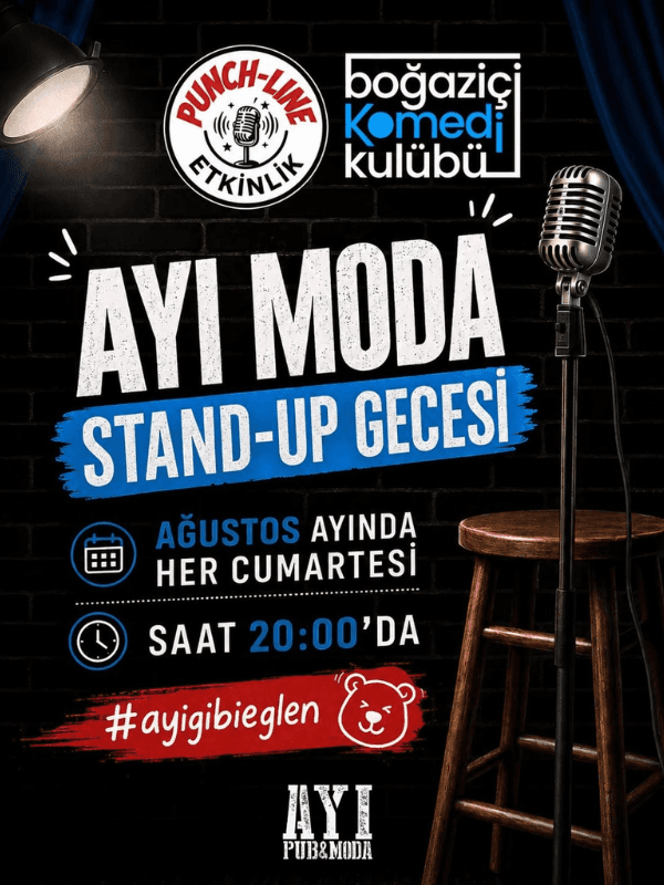 Ayı Moda Stand-up Gecesi – Boğaziçi Komedi Kulübü