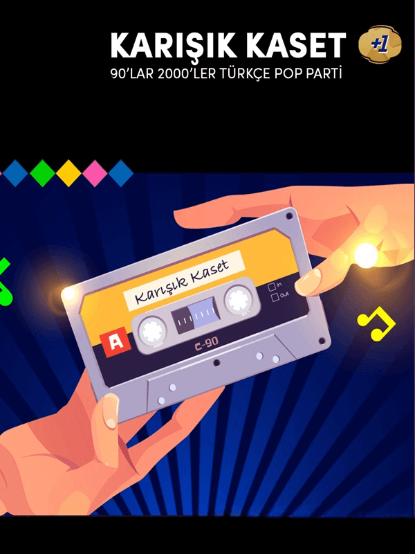 Karışık Kaset ’90’lar 2000’ler Türkçe Pop Parti’ Biletleri - MODA KAYIKHANE SOKAK