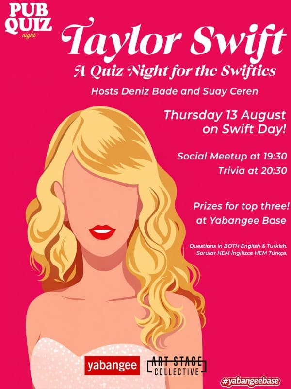 Pub Quiz Night on Taylor Swift: Questions in English & Turkish