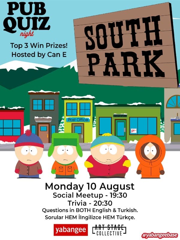 Pub Quiz on South Park: Questions in English and Turkish