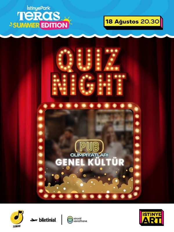 Quiz Night (Pub Olimpiyatları; Genel Kültür) Biletleri - İSTİNYEART 0 PERFORMANS ARENA