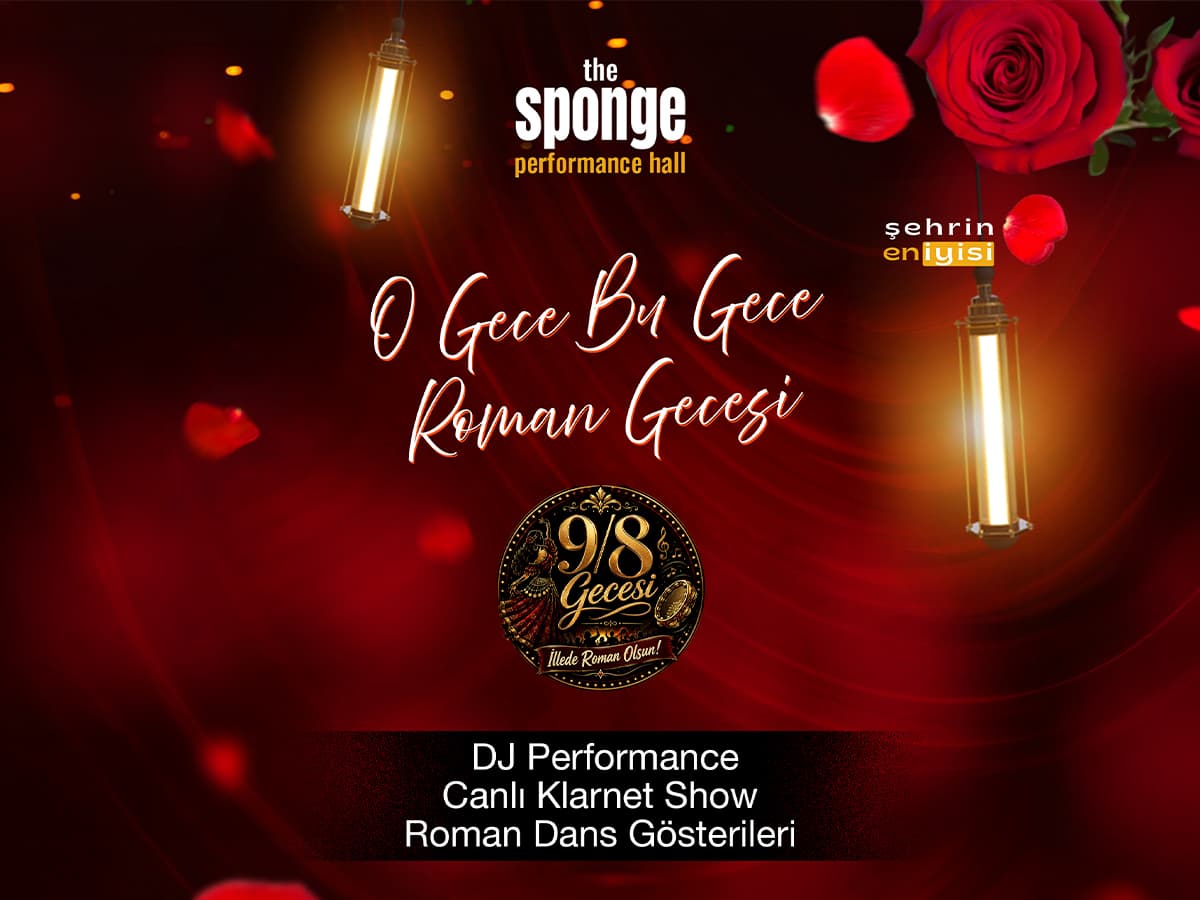 Roman Gecesi 9 Ağustos The Sponge Performance Hall