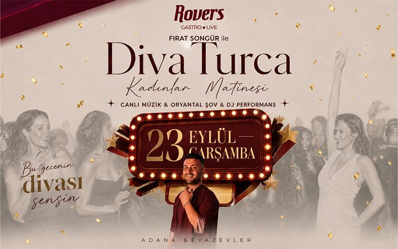 Bu Gecenin Divası Sensin – Fırat Songür ile Kadınlar Matinesi Biletleri - ROVERS GASTROPUB & LİVE MUSİC