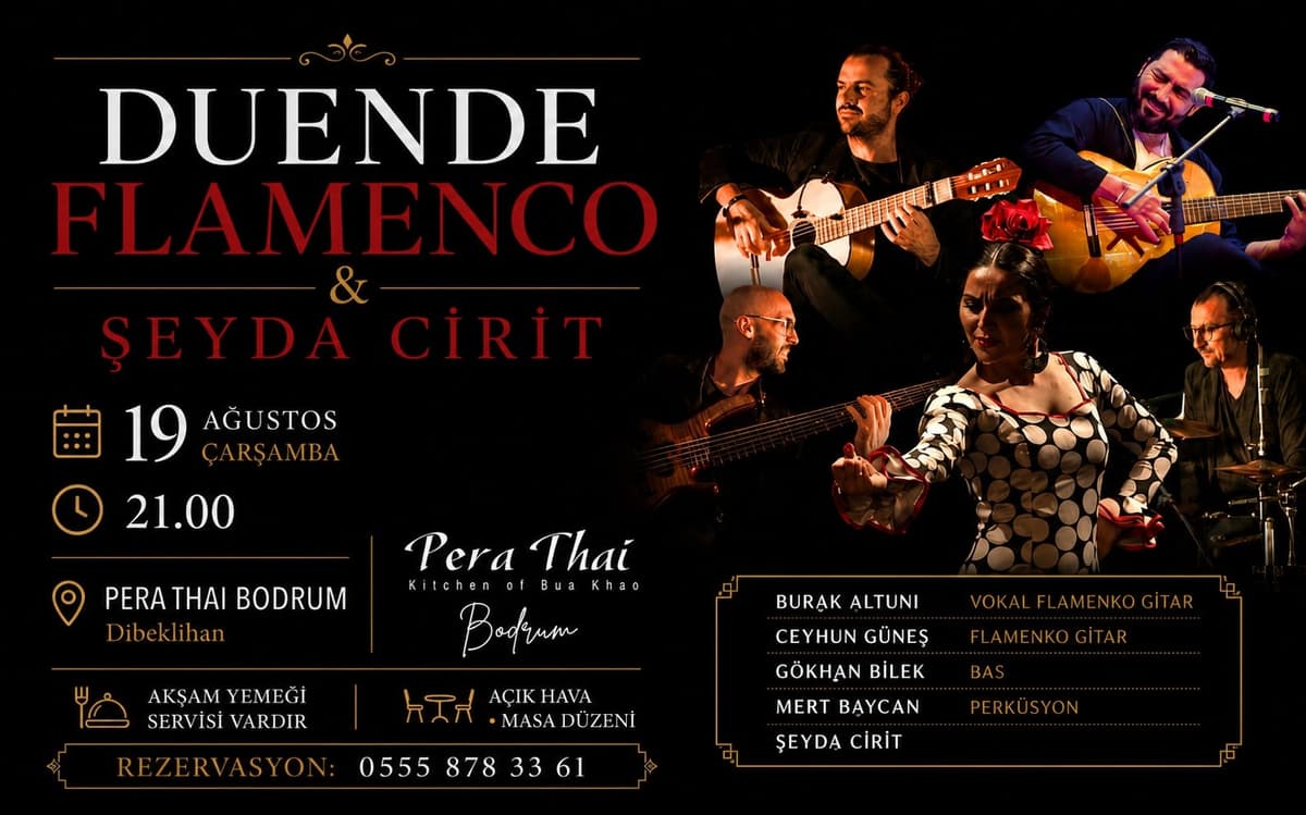 Duende Flamenco & Şeyda Cirit ile Açık Hava Flamenco Gecesi | Pera Thai Bodrum