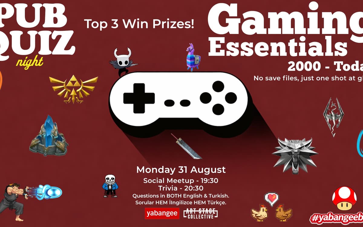 Pub Quiz on Gaming: Questions in English & Turkish