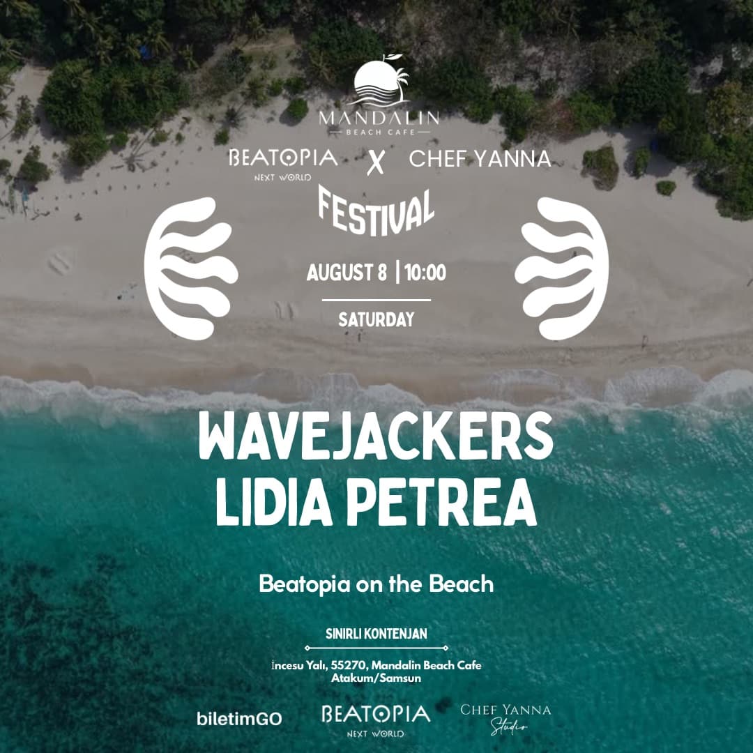 BEATOPIA BEACH PARTY FESTIVAL | 8 AĞUSTOS | CUMARTESİ | MANDALİN BEACH CAFE