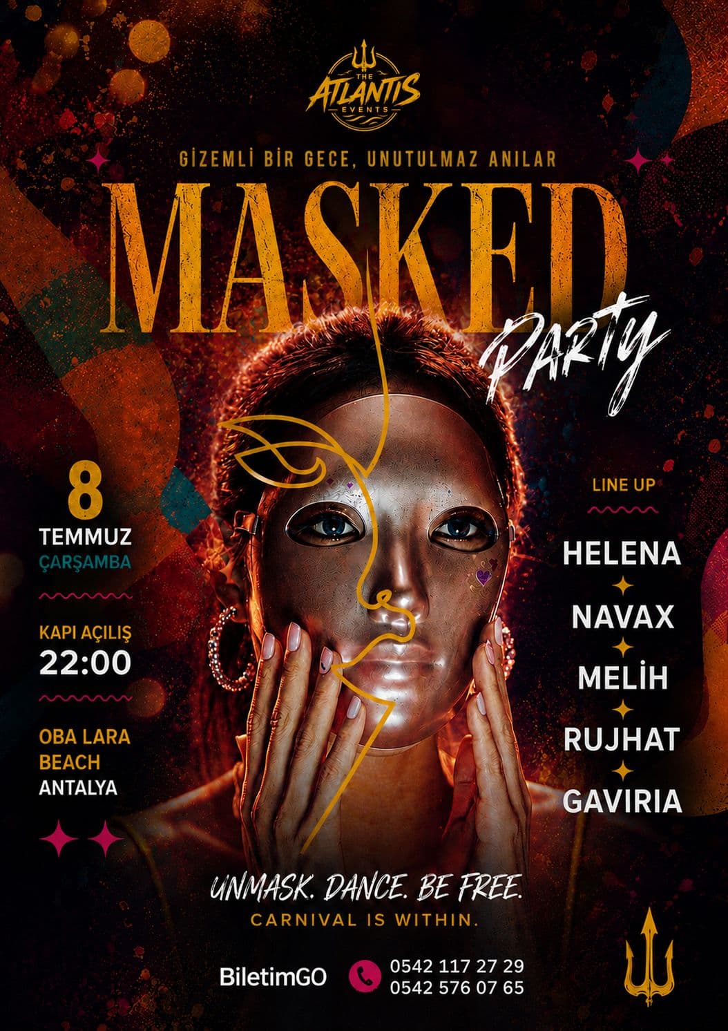 MASKED BEACH PARTY – OBA BEACH