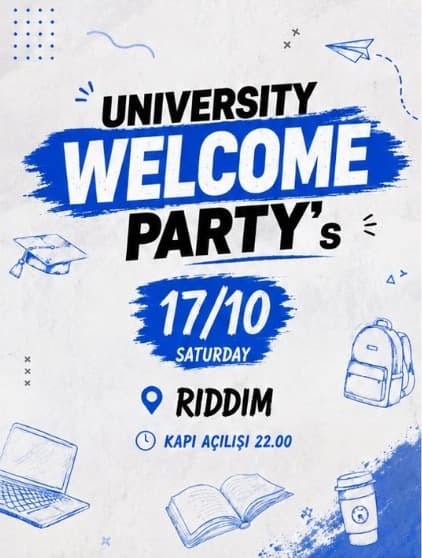 UNIVERSITY WELCOME PARTY – RIDDIM